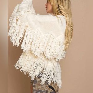 Pol Fringe Cardigan. New with tags! Size large